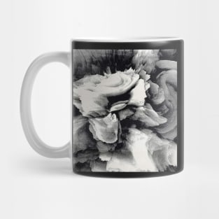 Black & White Floral Swirl Area Geometric 3D Mug